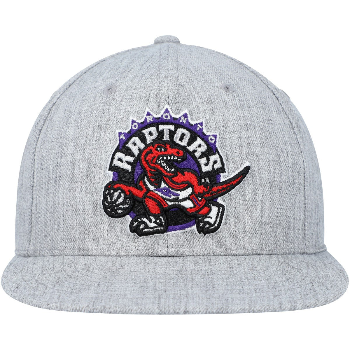 Toronto Raptors Hardwood Classics 2.0 Snapback Hat Heather Gray