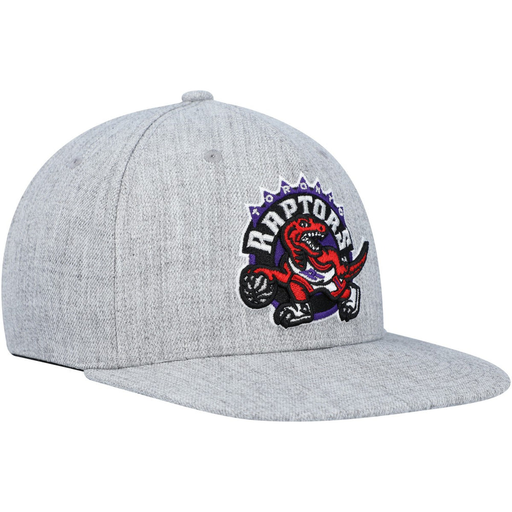 Toronto Raptors Hardwood Classics 2.0 Snapback Hat Heather Gray