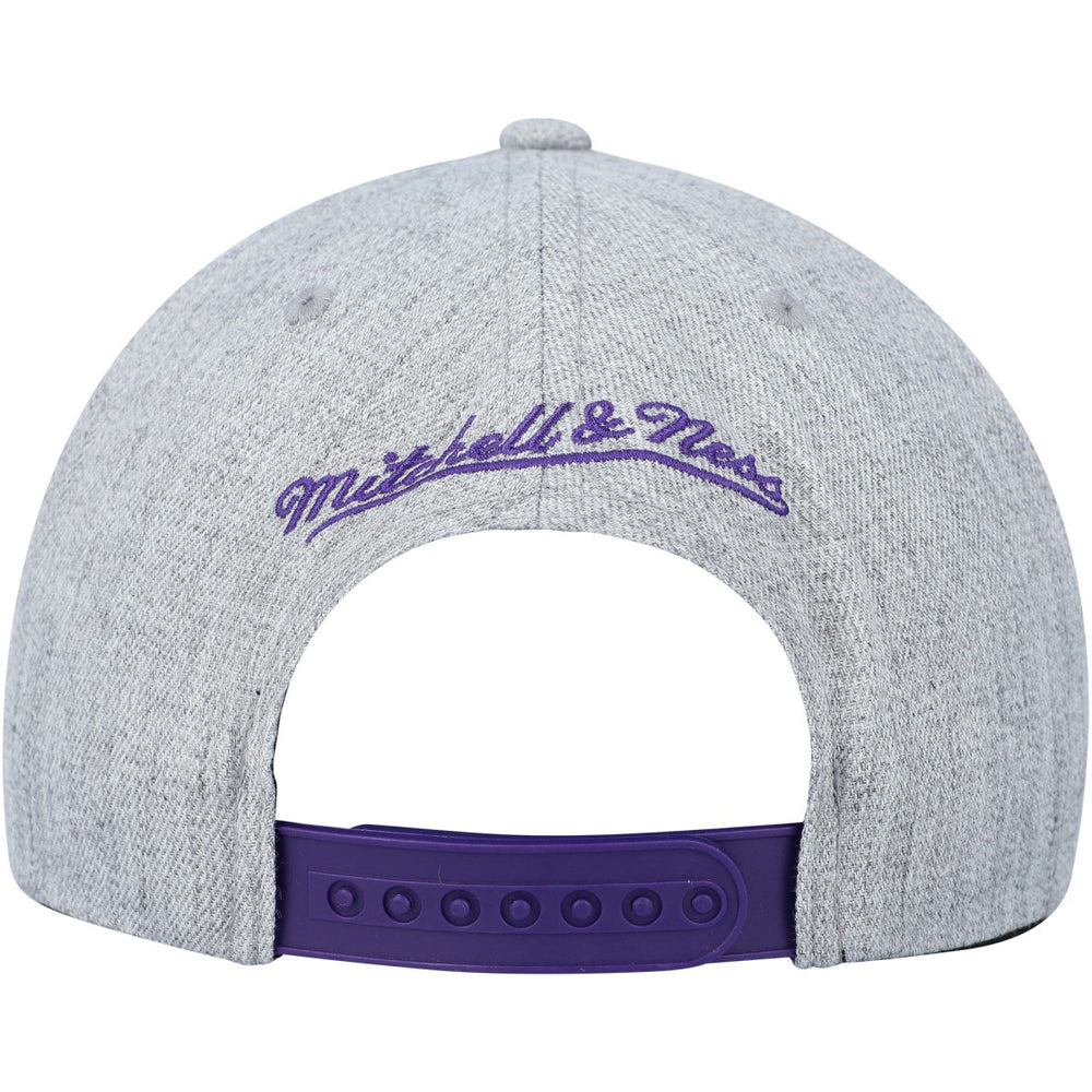 Toronto Raptors Hardwood Classics 2.0 Snapback Hat Heather Gray