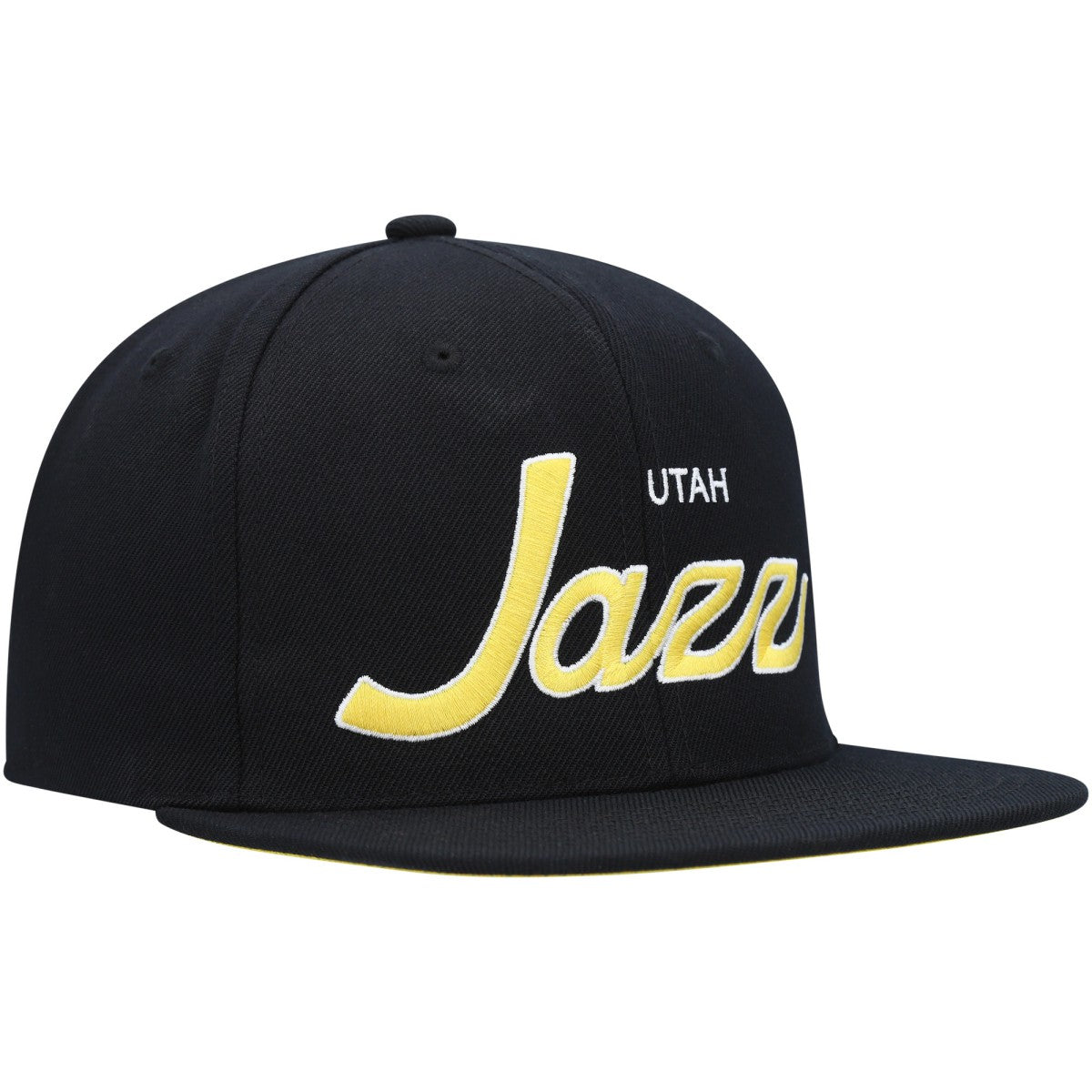 Utah Jazz Hardwood Classics Script 2.0 Snapback Hat Black