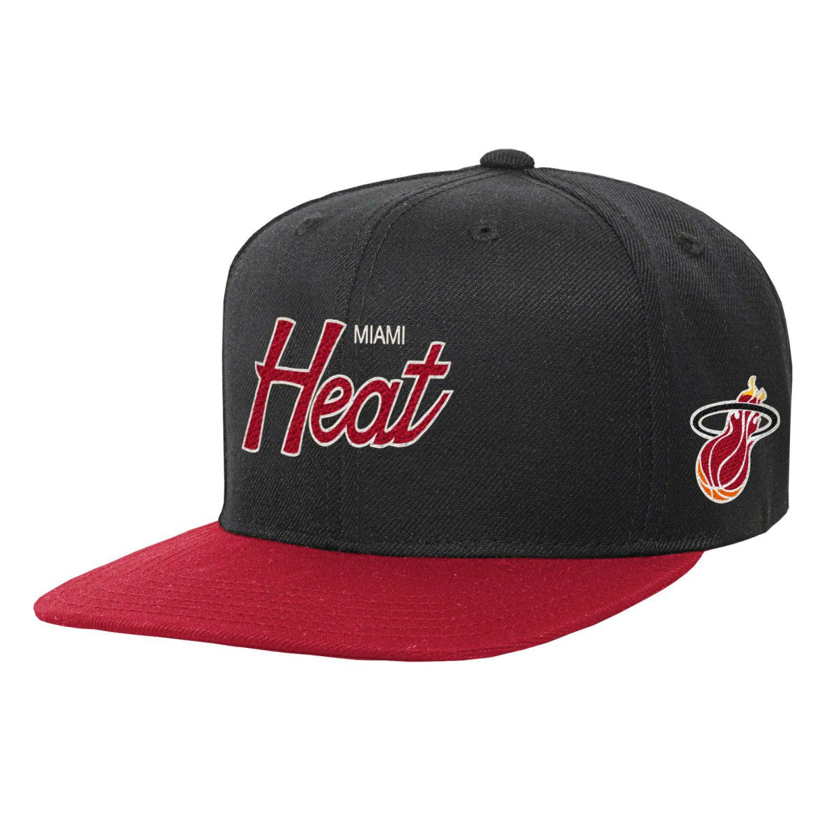 Miami Heat Youth Team Script Snapback Hat Black