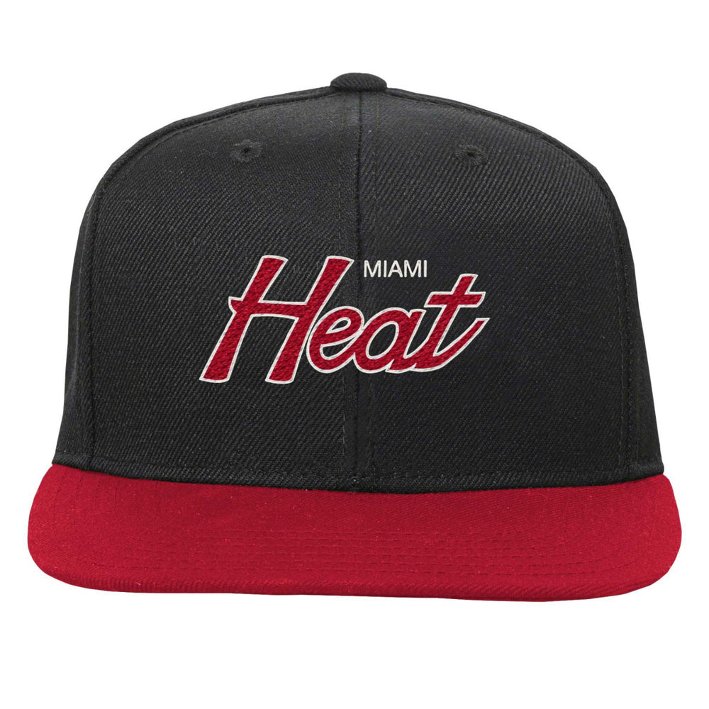 Miami Heat Youth Team Script Snapback Hat Black