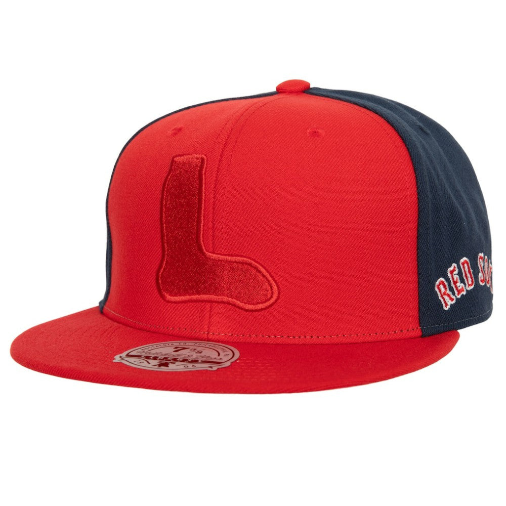 Boston Red Sox Mitchell & Ness Bases Loaded Fitted Hat - Red/ Hats