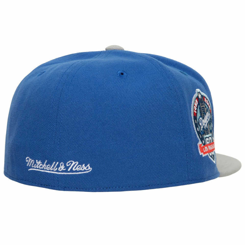 Los Angeles Dodgers Mitchell & Ness Bases Loaded Fitted Hat - Royal/Gray Hats