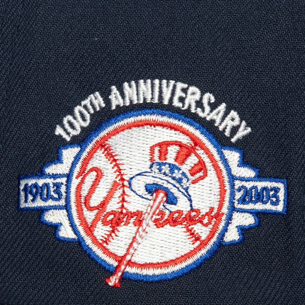 New York Yankees Mitchell & Ness Bases Loaded Fitted Hat - Navy/Gray Hats