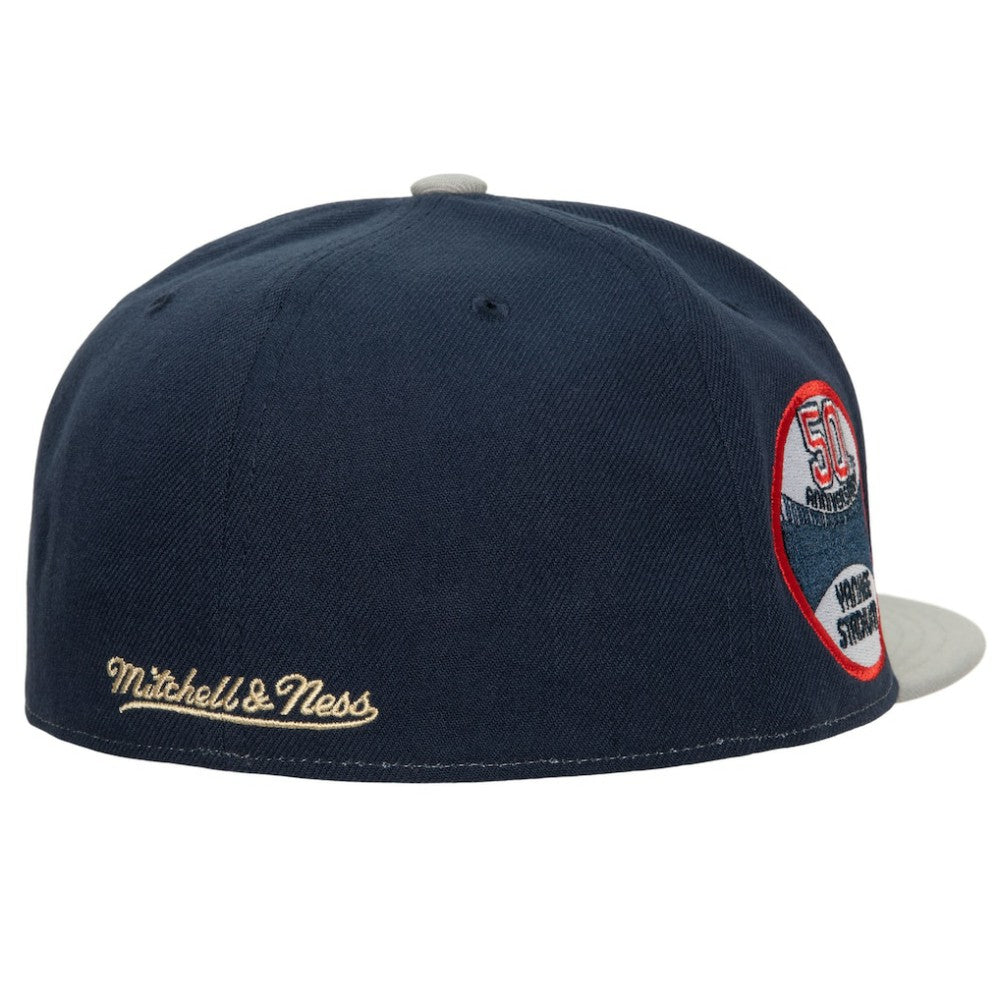 New York Yankees Mitchell & Ness Yankee Stadium 50th Anniversary Homefield Fitted Hat - Cream/Gray Hats