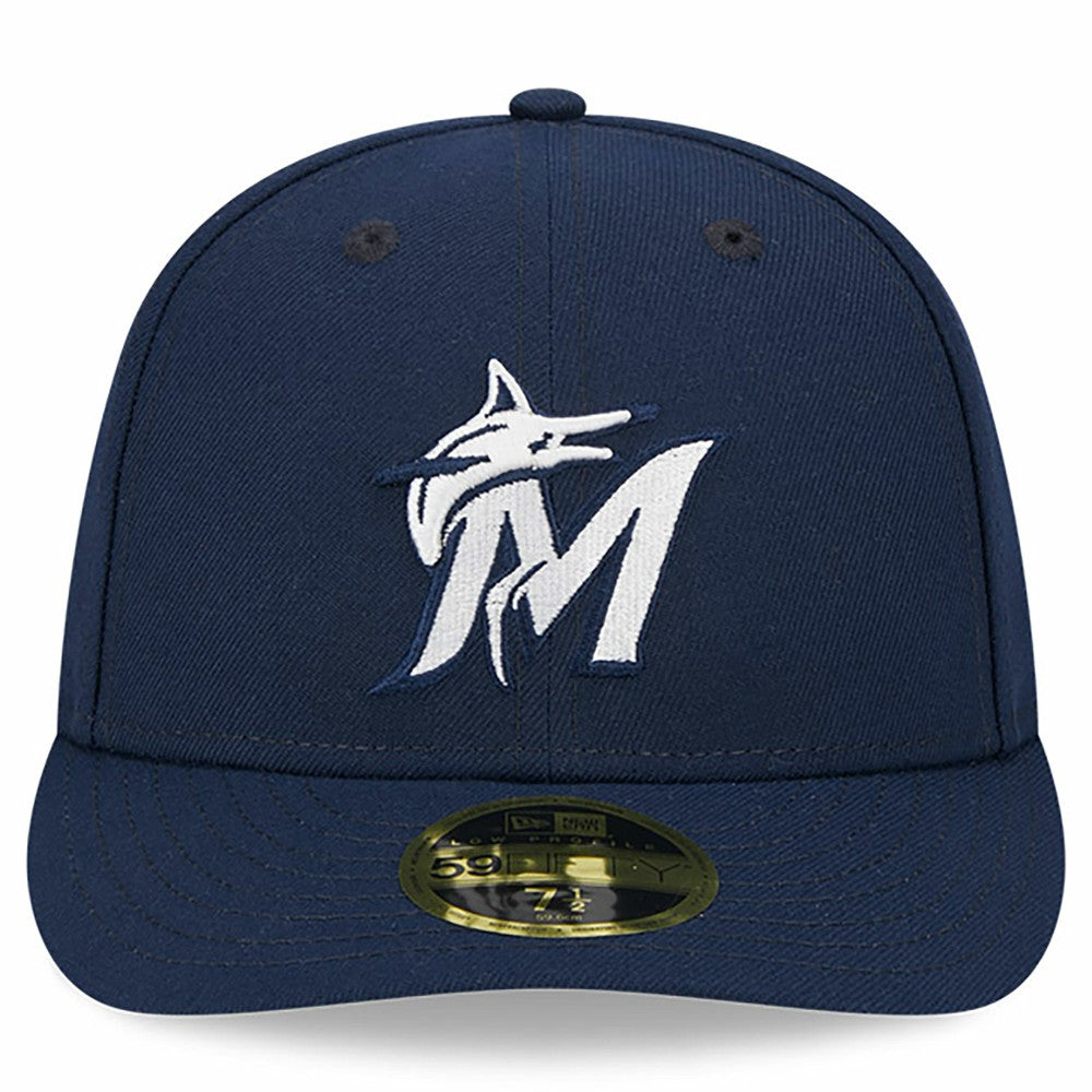 Miami Marlins New Era Oceanside Low Profile 59FIFTY Fitted Hat - Navy Hats