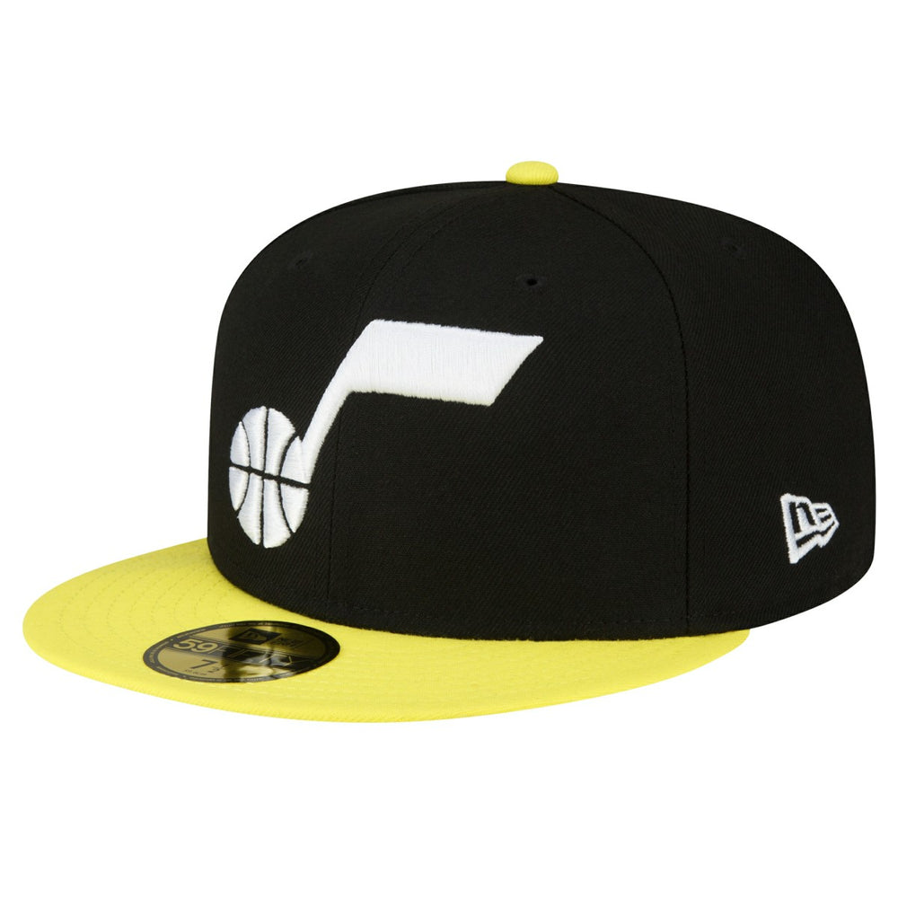 Utah Jazz 2-Tone 59FIFTY Fitted Hat Black/Yellow