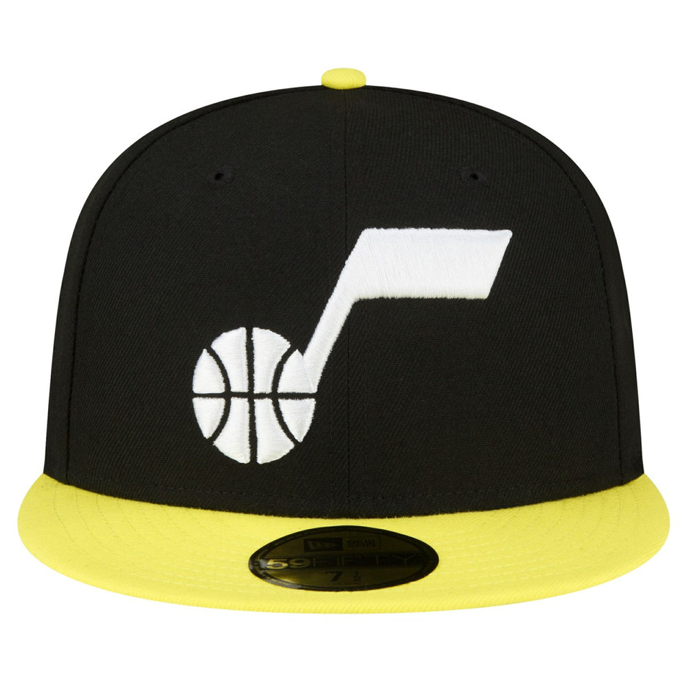 Utah Jazz 2-Tone 59FIFTY Fitted Hat Black/Yellow