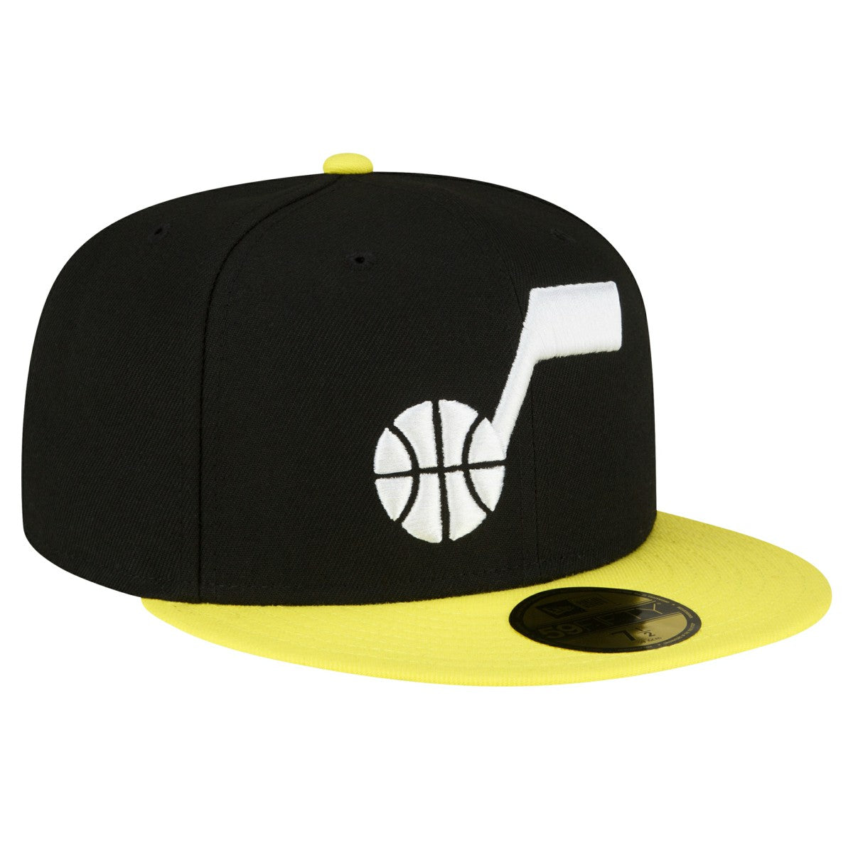 Utah Jazz 2-Tone 59FIFTY Fitted Hat Black/Yellow