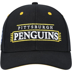 NHL Pittsburgh Penguins Mitchell & Ness LOFI Pro Snapback Hat - Black