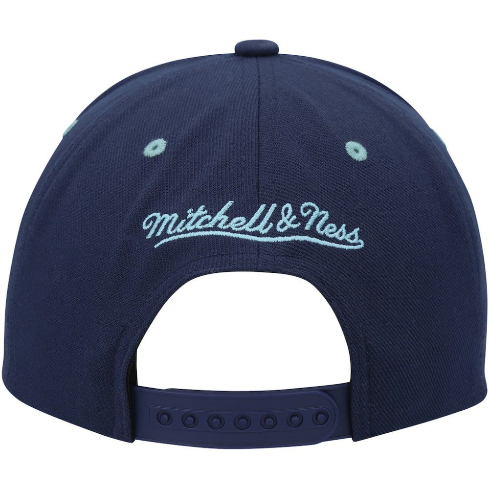 NHL Seattle Kraken Mitchell & Ness LOFI Pro Snapback Hat - Deep Sea Blue