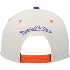 Phoenix Suns Hardwood Classics Pop Snapback Hat Cream/Purple
