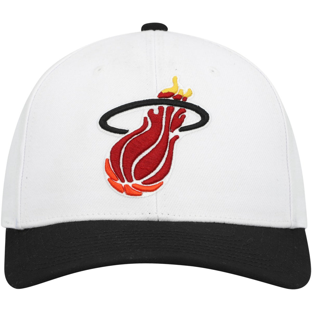 Miami Heat Hardwood Classics Core 2-Tone 2.0 Pro Snapback Hat White/Black