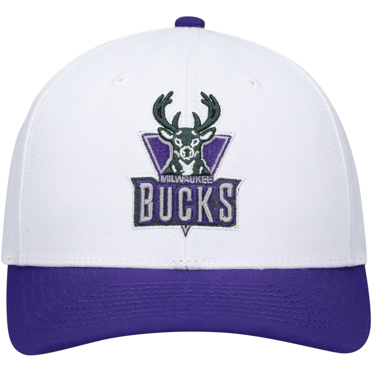 Milwaukee Bucks Hardwood Classics Core 2-Tone 2.0 Pro Snapback Hat White/Purple