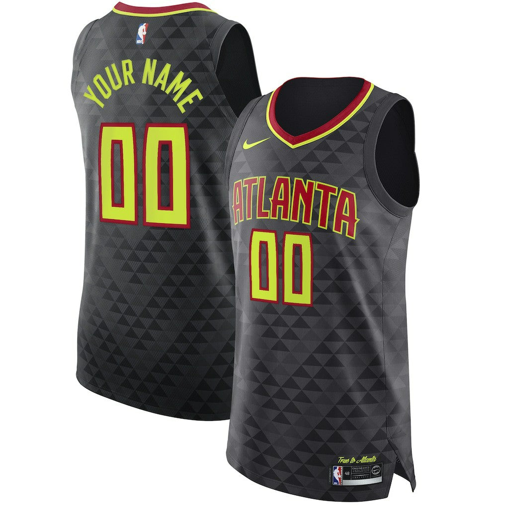 Atlanta Hawks Authentic Custom Jersey Black Icon Edition