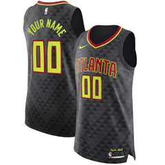 Atlanta Hawks Authentic Custom Jersey Black Icon Edition