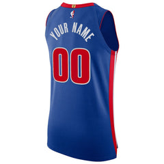 Detroit Pistons Authentic Custom Jersey Blue Icon Edition