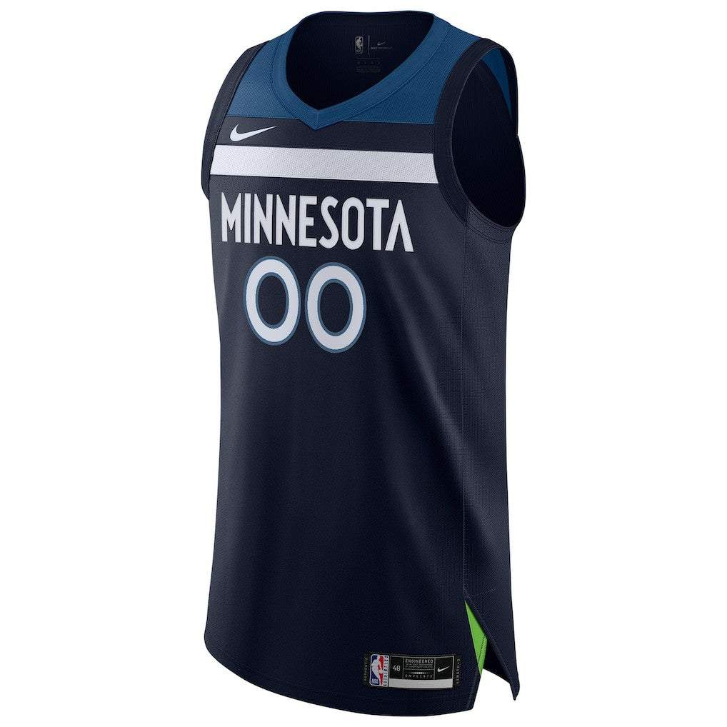Minnesota Timberwolves Authentic Custom Jersey Navy Icon Edition