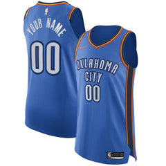 Oklahoma City Thunder Authentic Custom Jersey Blue Icon Edition