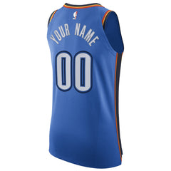 Oklahoma City Thunder Authentic Custom Jersey Blue Icon Edition