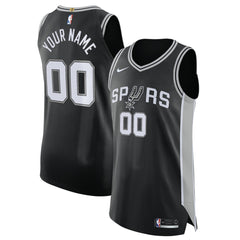 San Antonio Spurs Authentic Custom Jersey Black Icon Edition