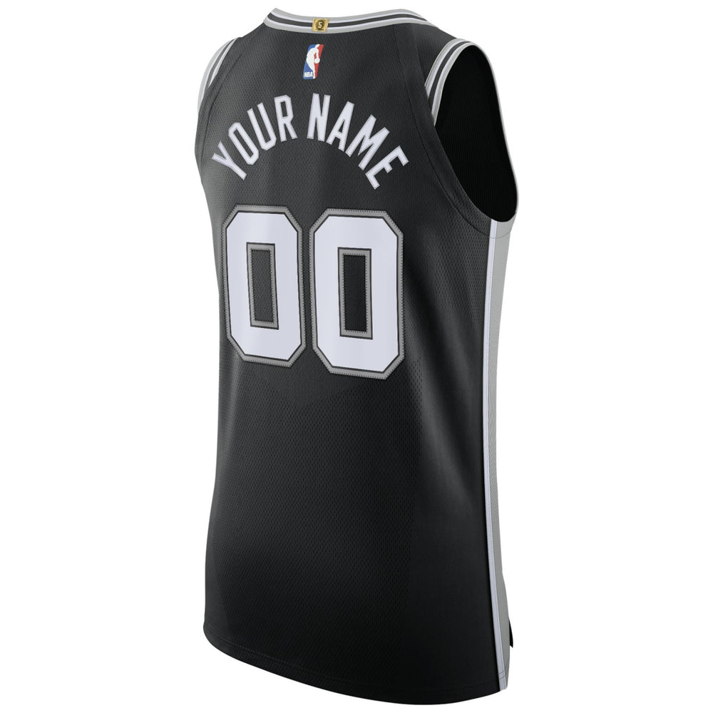 San Antonio Spurs Authentic Custom Jersey Black Icon Edition
