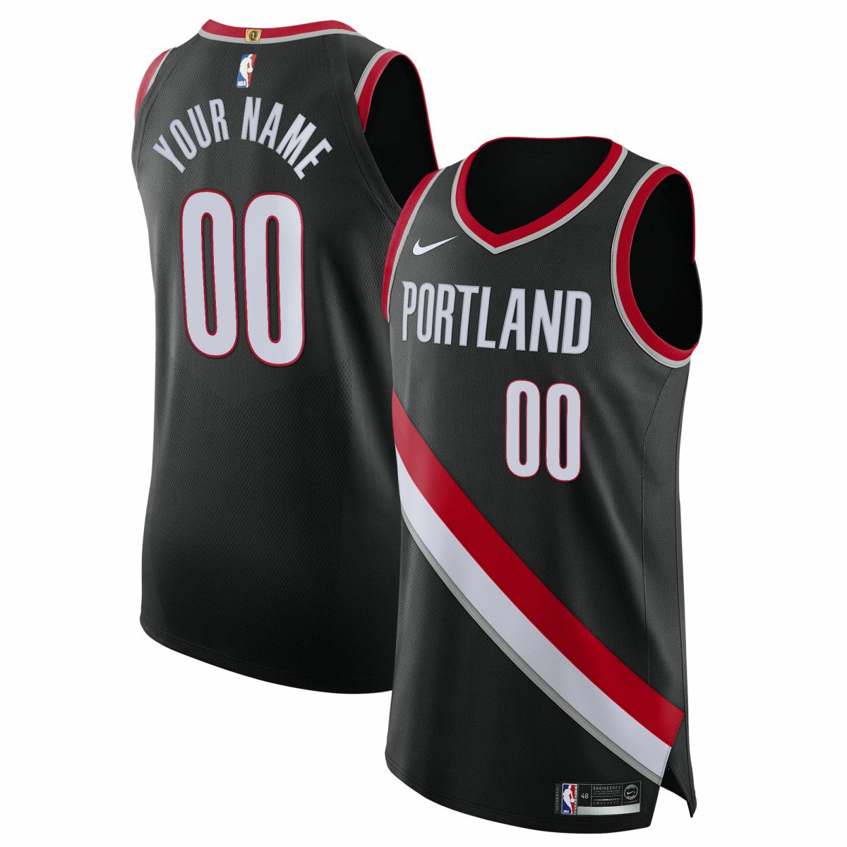 Portland Trail Blazers 2020/21 Authentic Custom Jersey Black Icon Edition