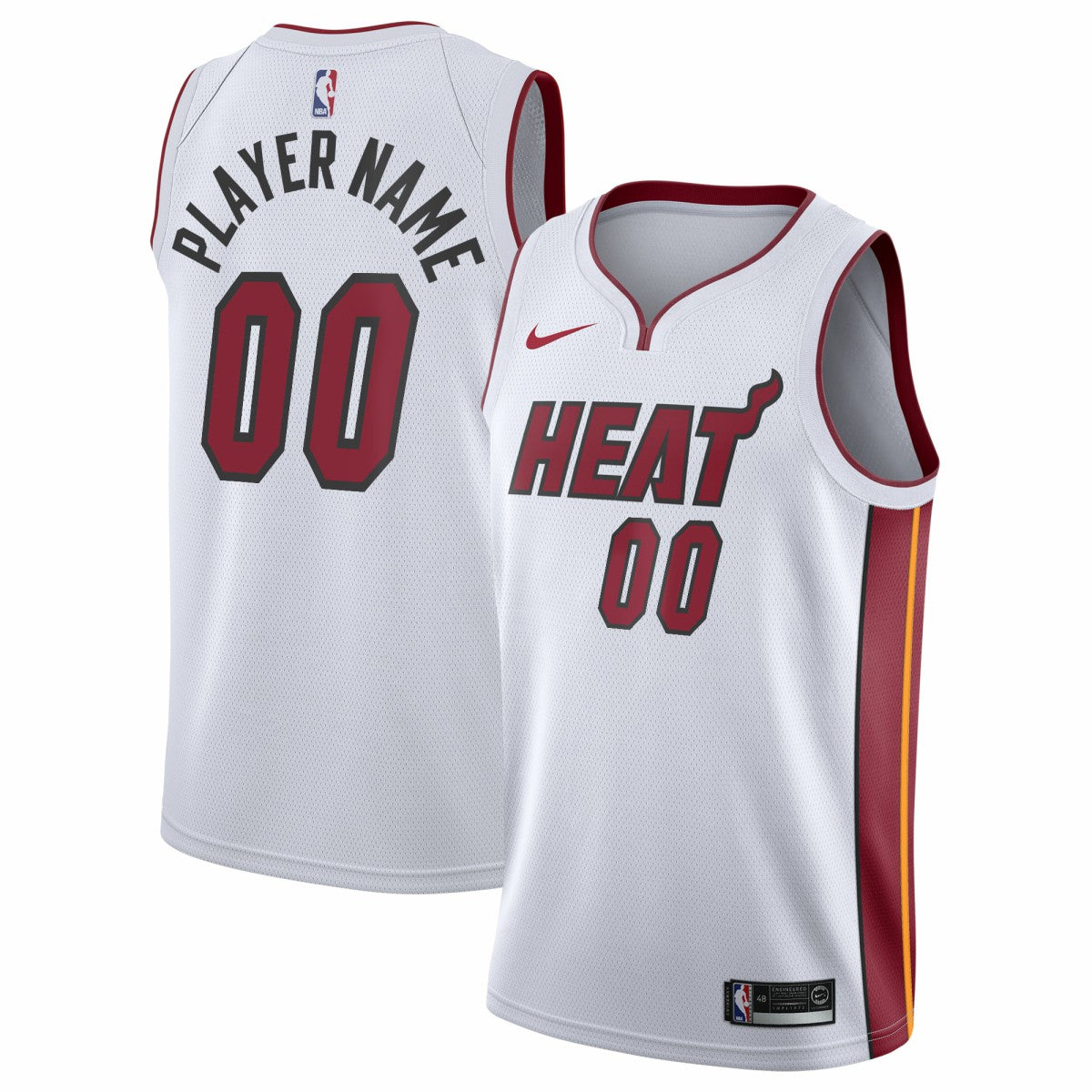 Miami Heat 2020/21 Swingman Custom Jersey Association Edition White