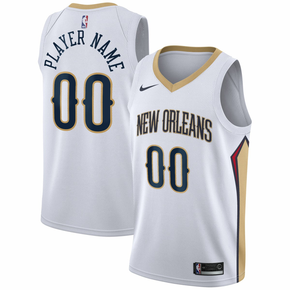 New Orleans Pelicans 2020/21 Swingman Custom Jersey Association Edition White