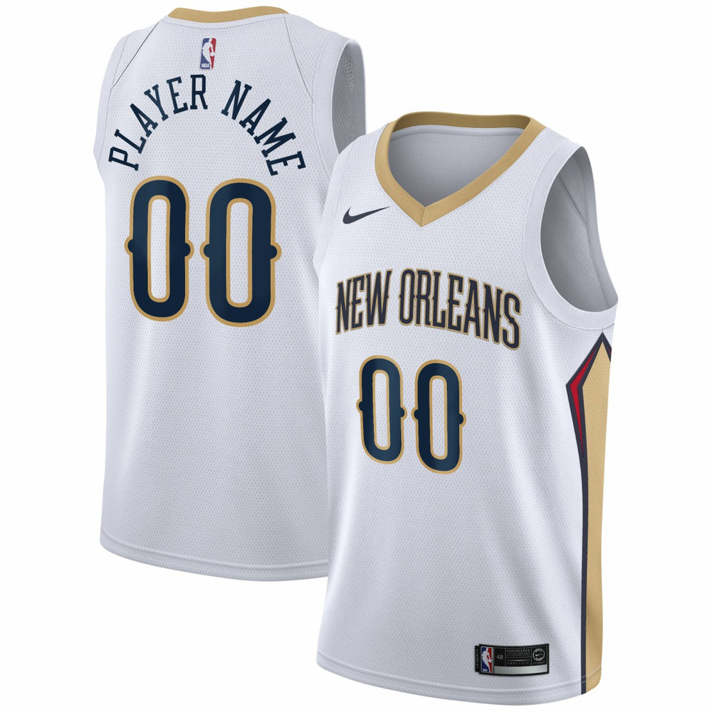 New Orleans Pelicans 2020/21 Swingman Custom Jersey Association Edition White