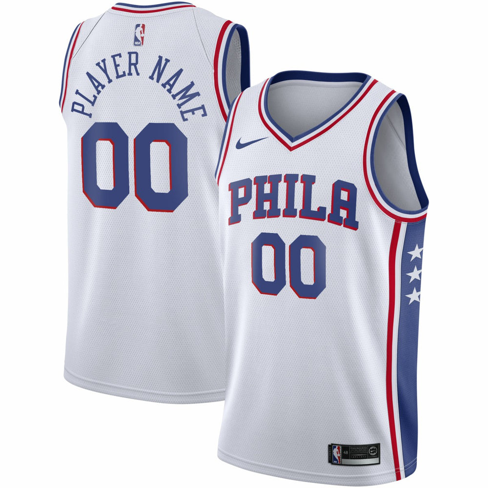 Philadelphia 76ers 2020/21 Swingman Custom Jersey Association Edition White