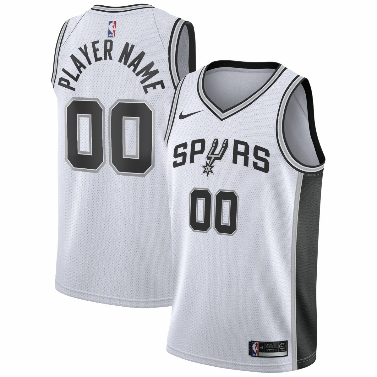 San Antonio Spurs 2020/21 Swingman Custom Jersey Association Edition White
