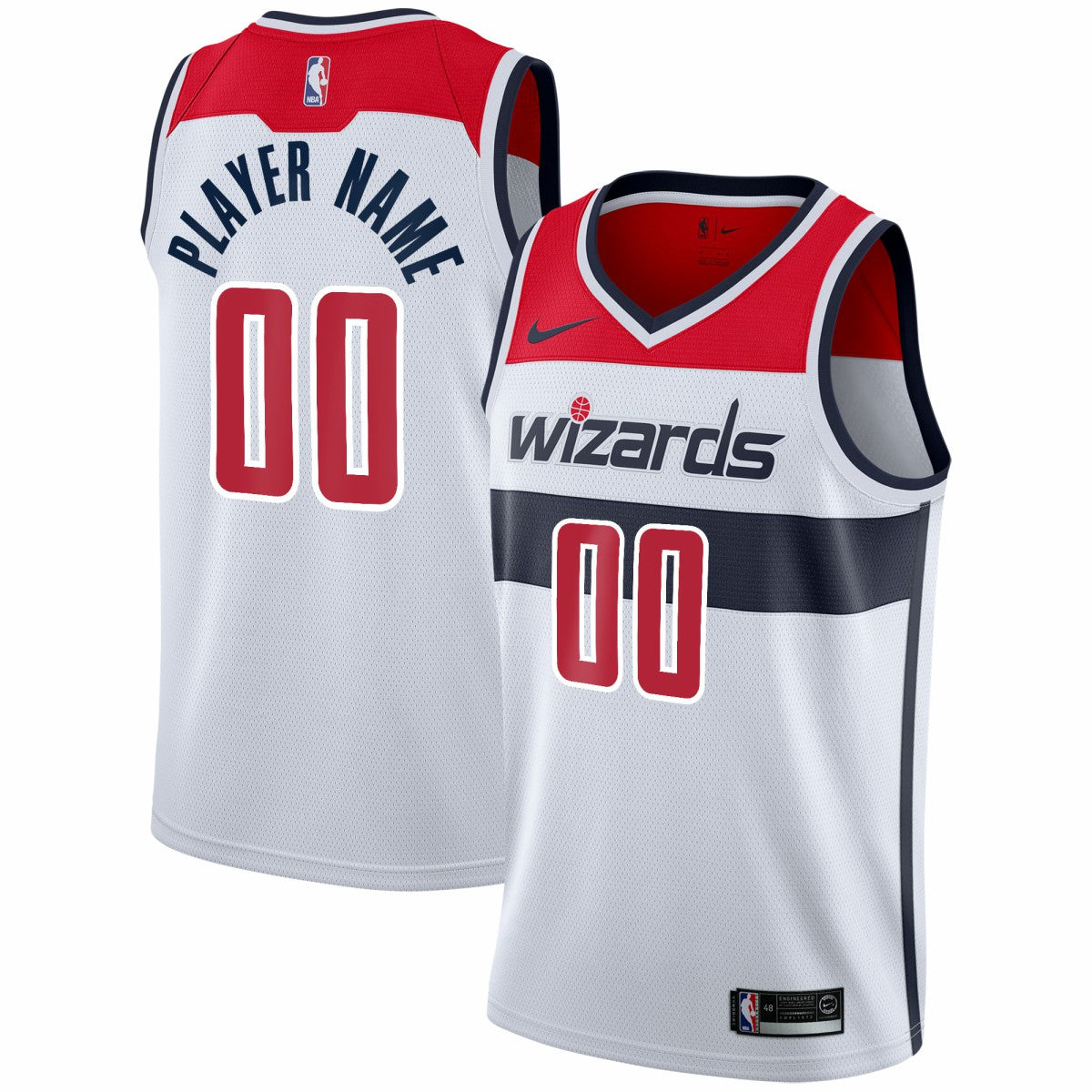 Washington Wizards 2020/21 Swingman Custom Jersey Association Edition White