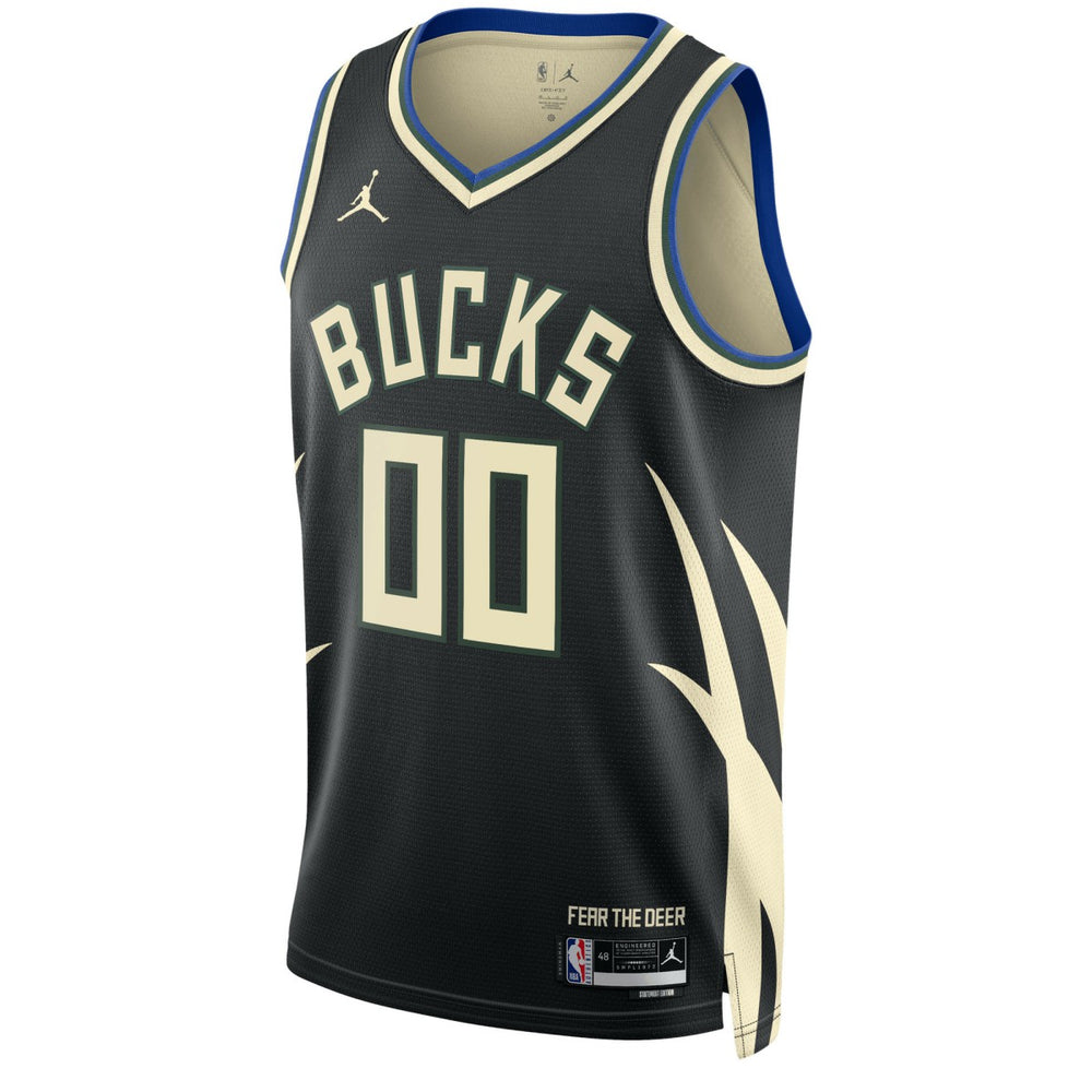 Milwaukee Bucks Jordan Brand Unisex 2022/23 Swingman Custom Jersey Statement Edition Black