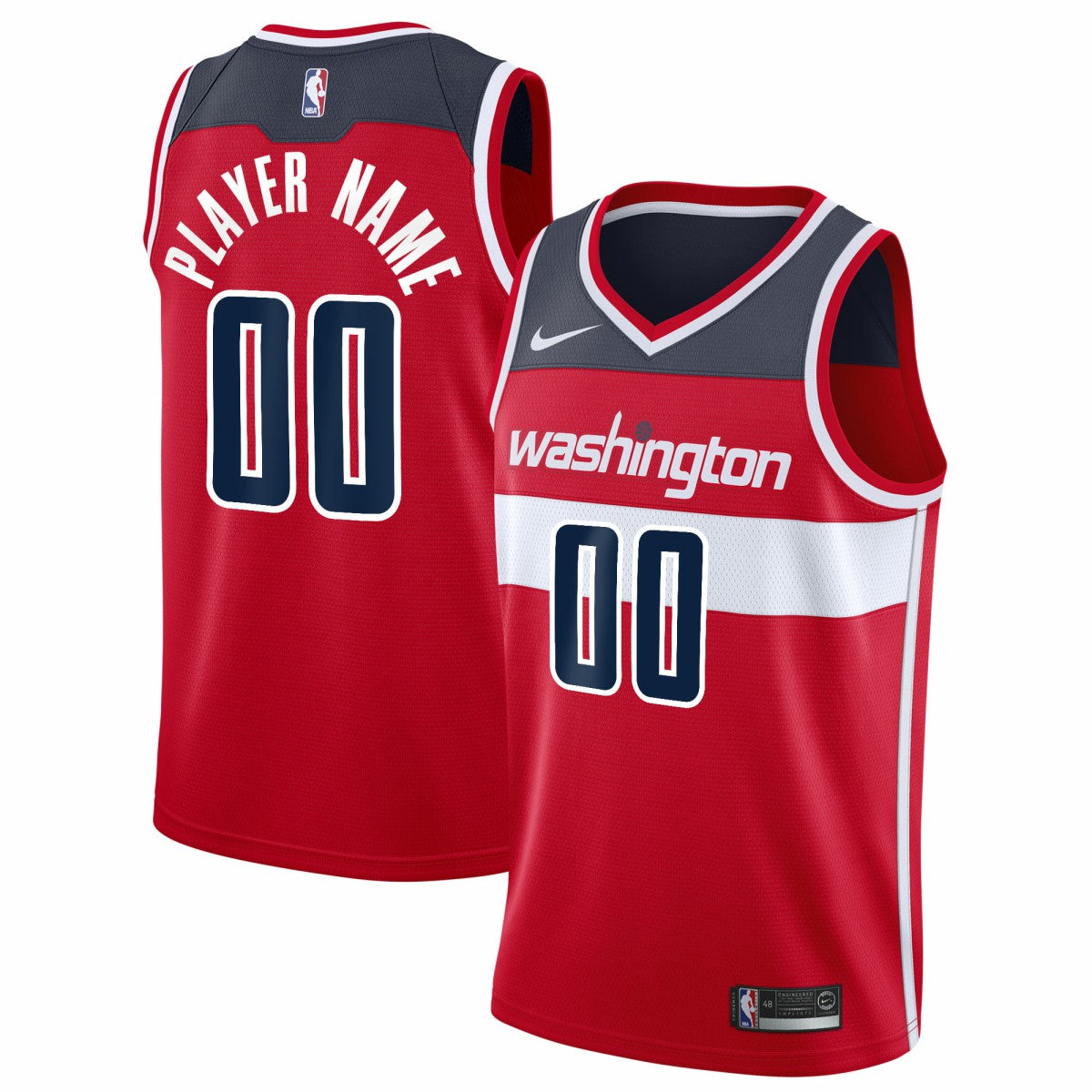 Washington Wizards 2020/21 Swingman Custom Jersey Icon Edition Red