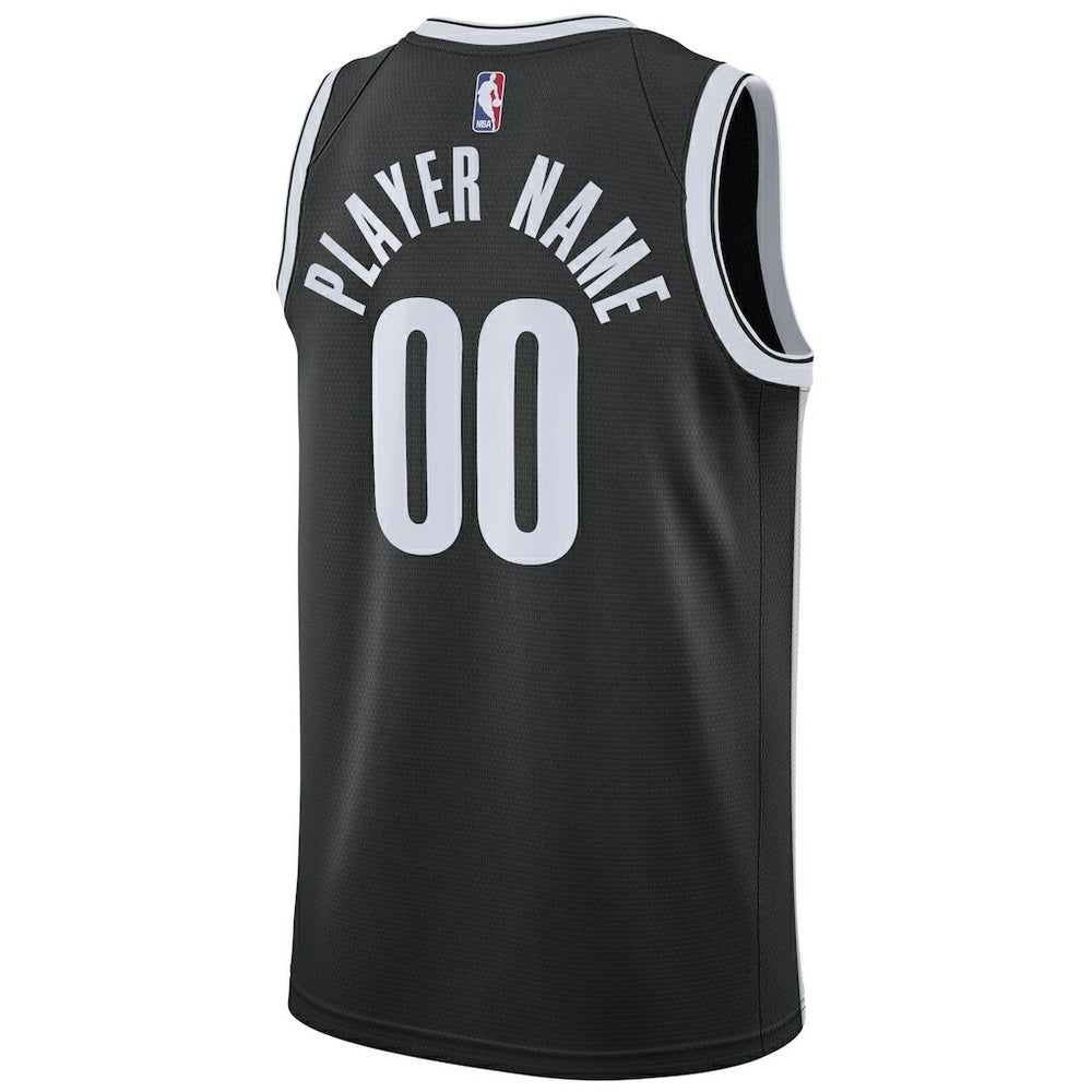 Brooklyn Nets Swingman Custom Jersey Black Icon Edition