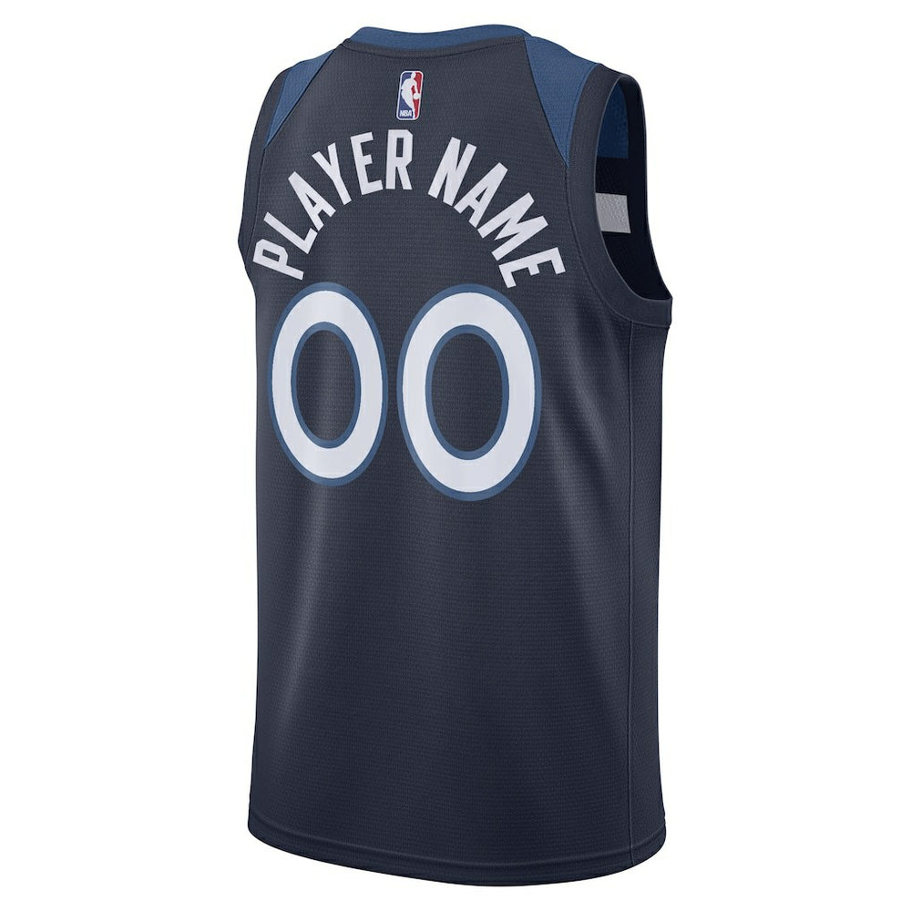 Minnesota Timberwolves Swingman Custom Jersey Navy Icon Edition