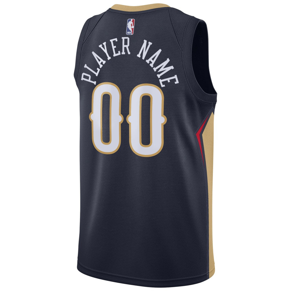 New Orleans Pelicans Swingman Custom Jersey Navy Icon Edition