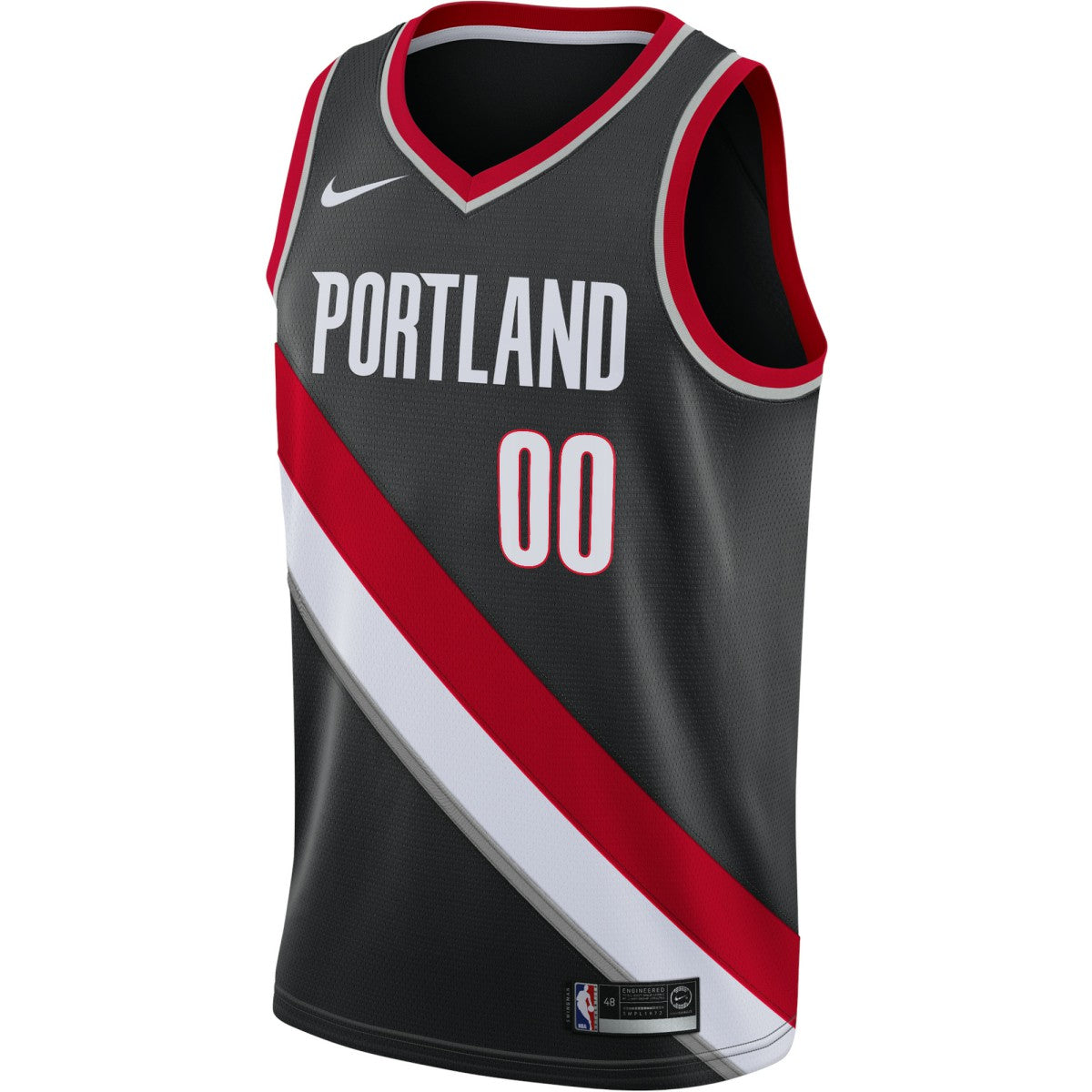 Portland Trail Blazers Swingman Custom Jersey Black Icon Edition