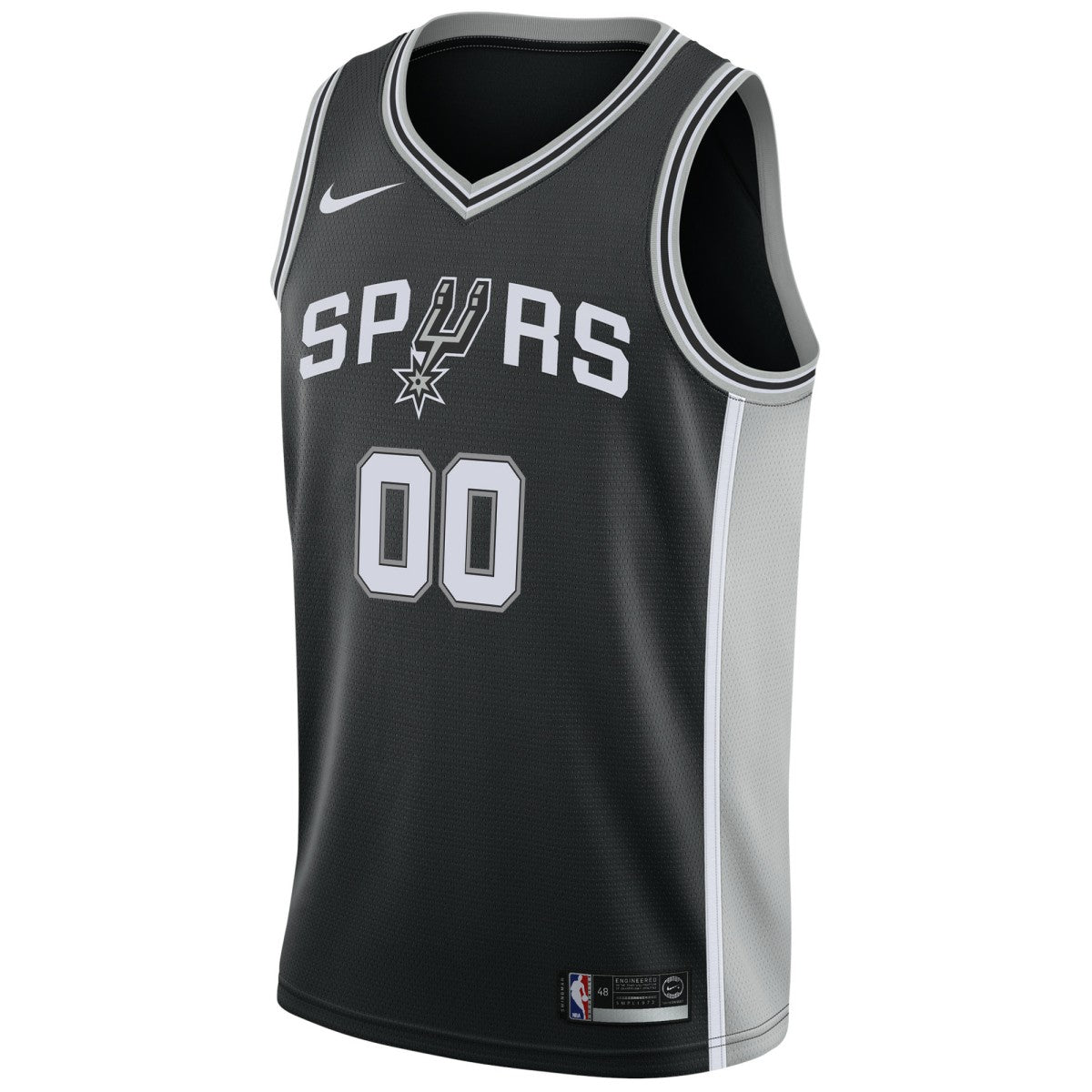 San Antonio Spurs Swingman Custom Jersey Black Icon Edition