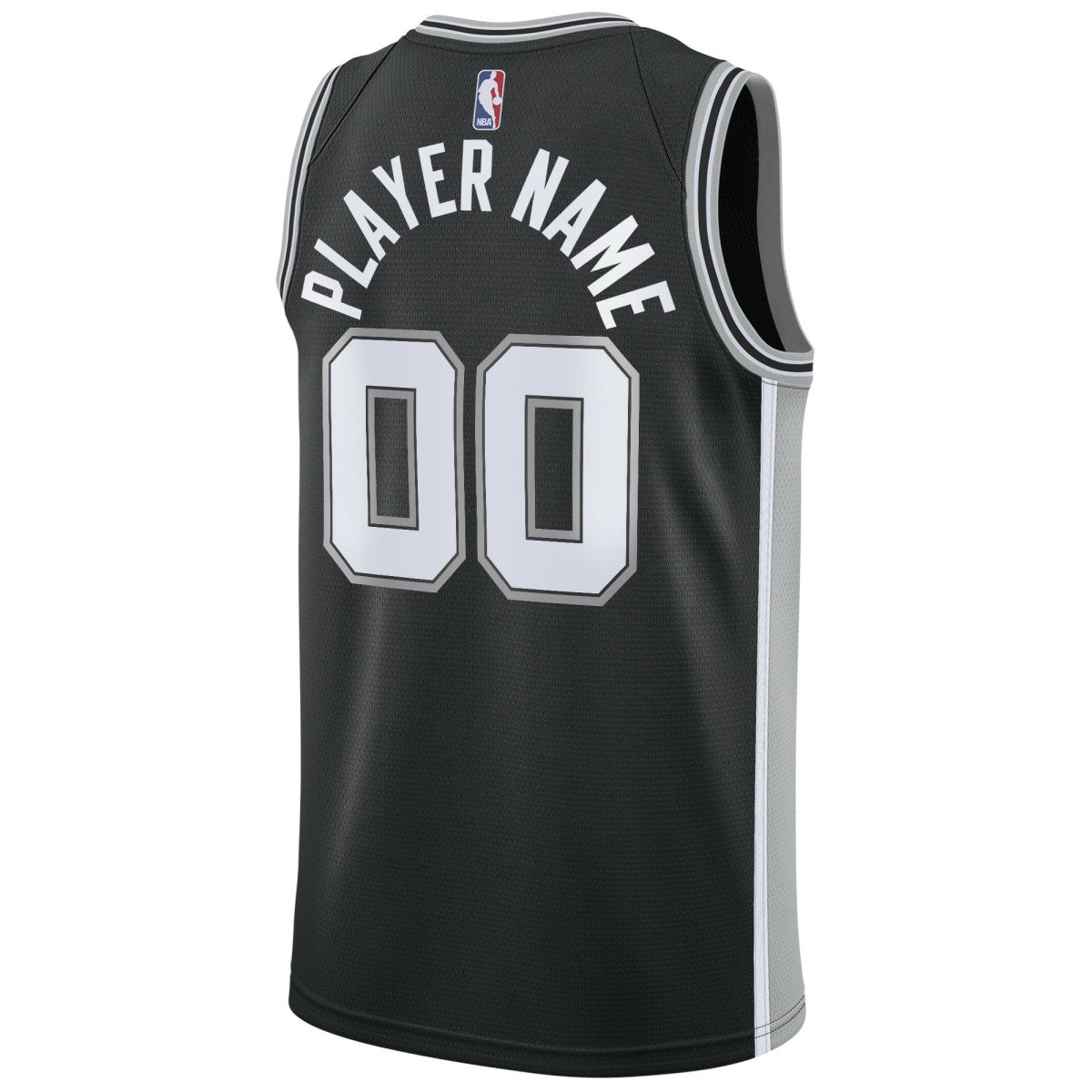 San Antonio Spurs Swingman Custom Jersey Black Icon Edition