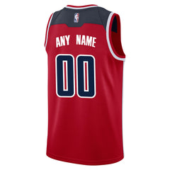 Washington Wizards Swingman Custom Jersey Red Icon Edition
