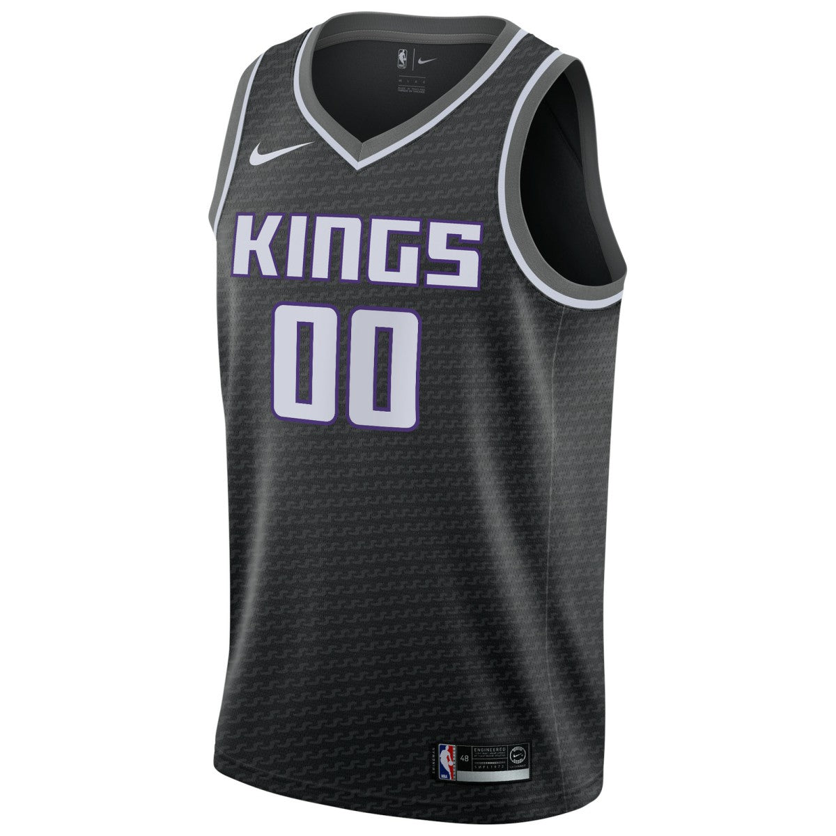 Sacramento Kings Swingman Custom Jersey Black Statement Edition