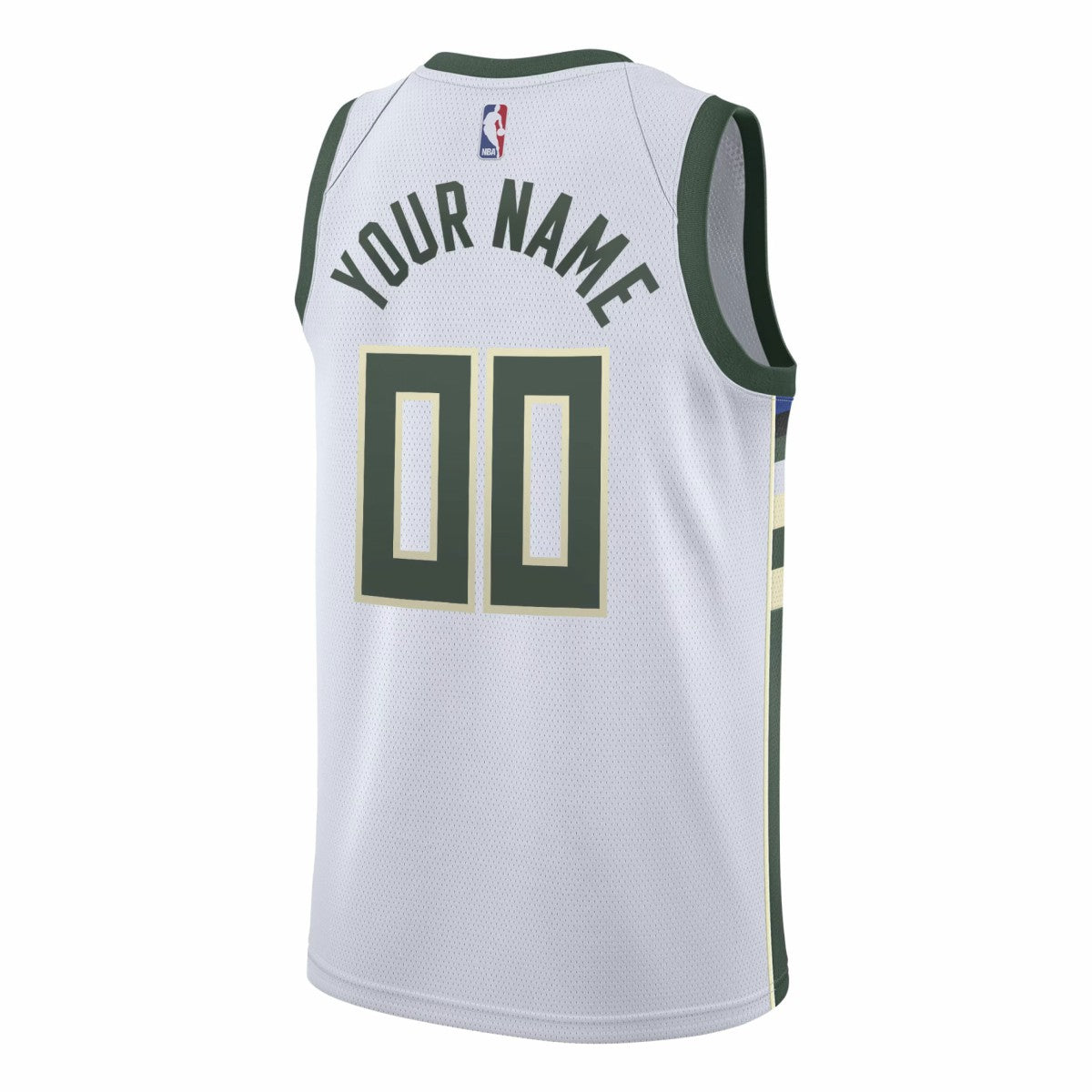 Milwaukee Bucks Swingman Custom Jersey White Association Edition