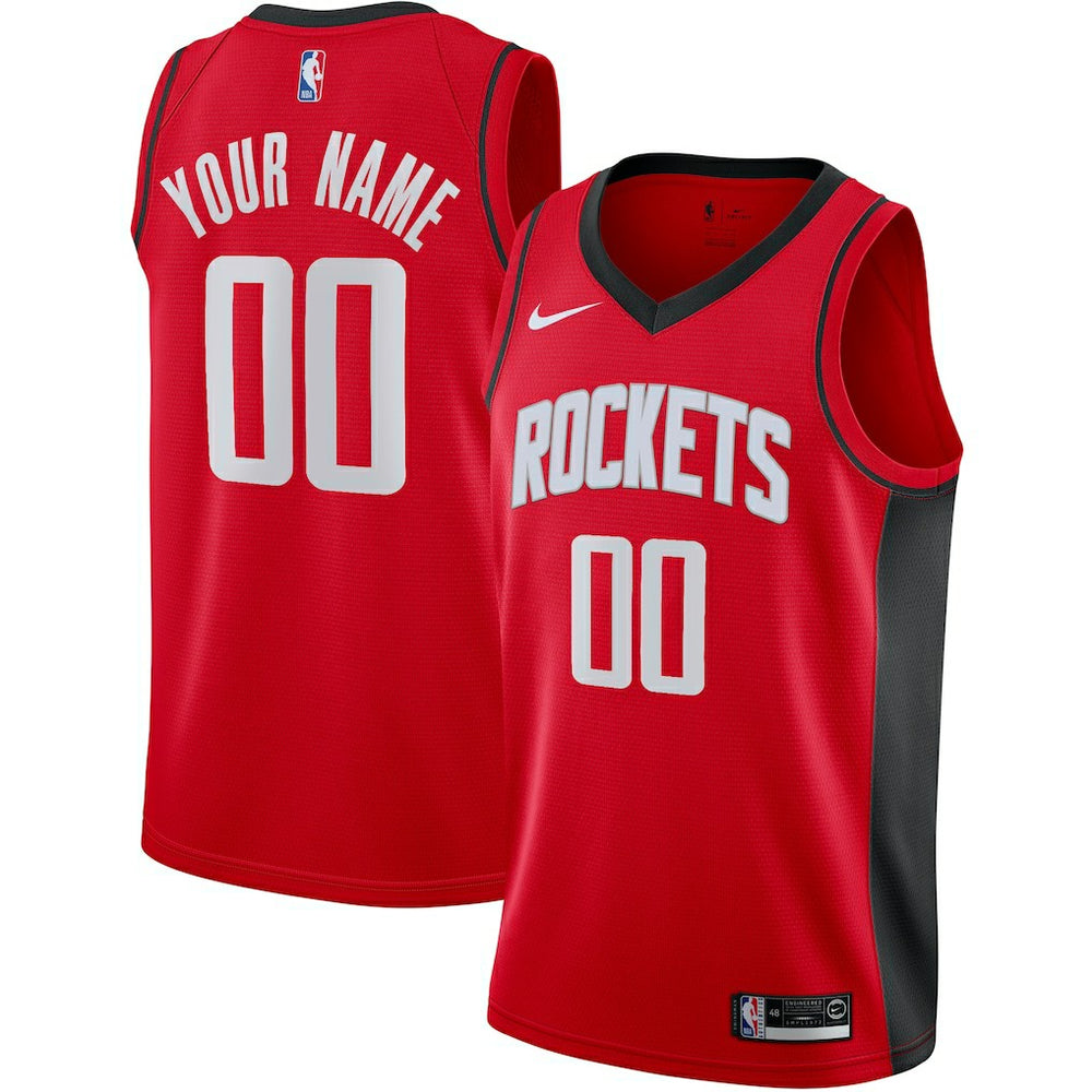 Houston Rockets Custom Swingman Jersey Icon Edition Red