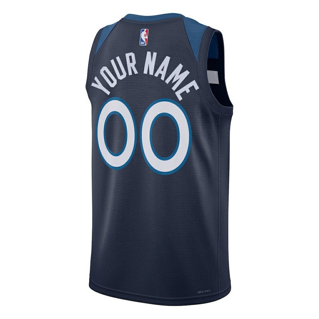 Minnesota Timberwolves Unisex Swingman Custom Jersey Navy Icon Edition