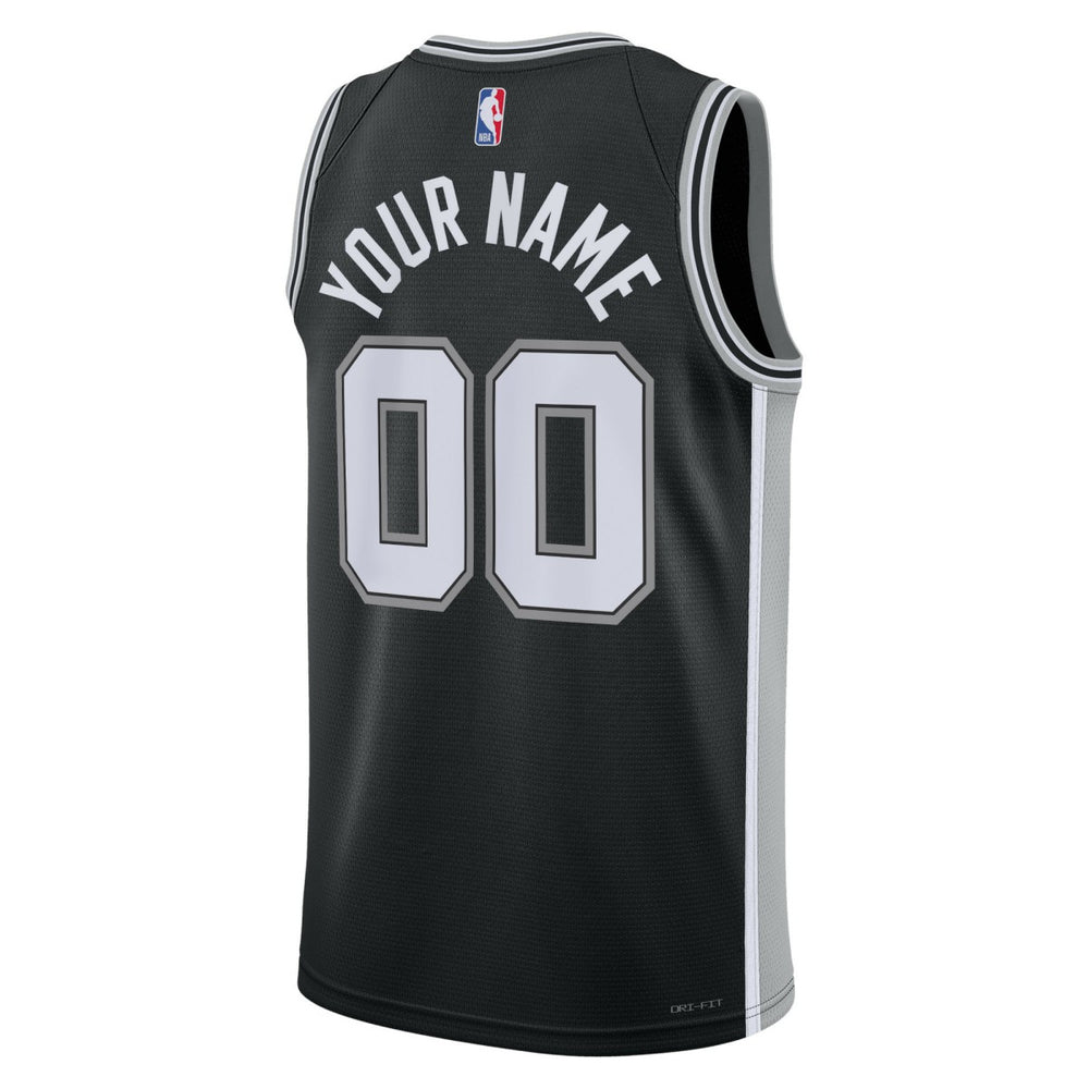San Antonio Spurs Unisex Swingman Custom Jersey Black Icon Edition