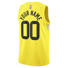 Utah Jazz Unisex Swingman Custom Jersey Gold Icon Edition