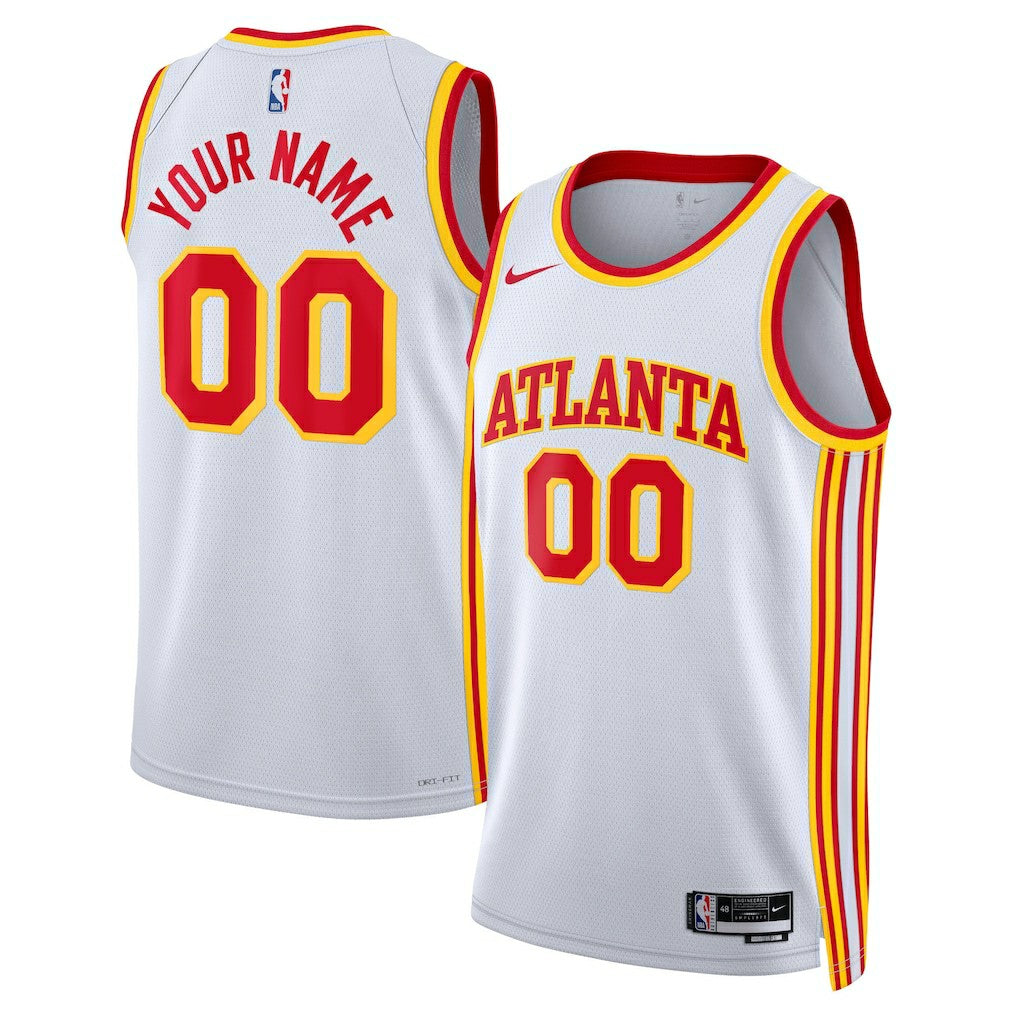 Atlanta Hawks Unisex Swingman Custom Jersey White Association Edition